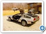 First picture of Jeffs brand new Delorean, 1981 
at Jeffs home with the Toyota Corolla SR5